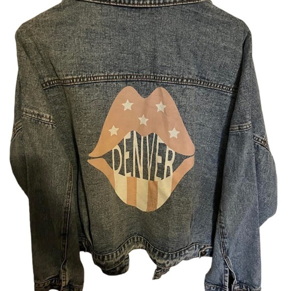 Denim Faded Denver Lips‎ Jacket